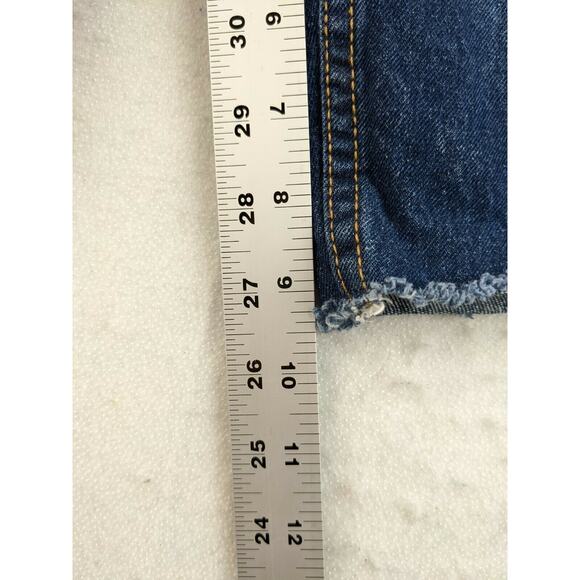 Womens Levis 511 Slim Jean Denim Shorts SZ 16 28 W Regular Blue Cutoff - Picture 6 of 7